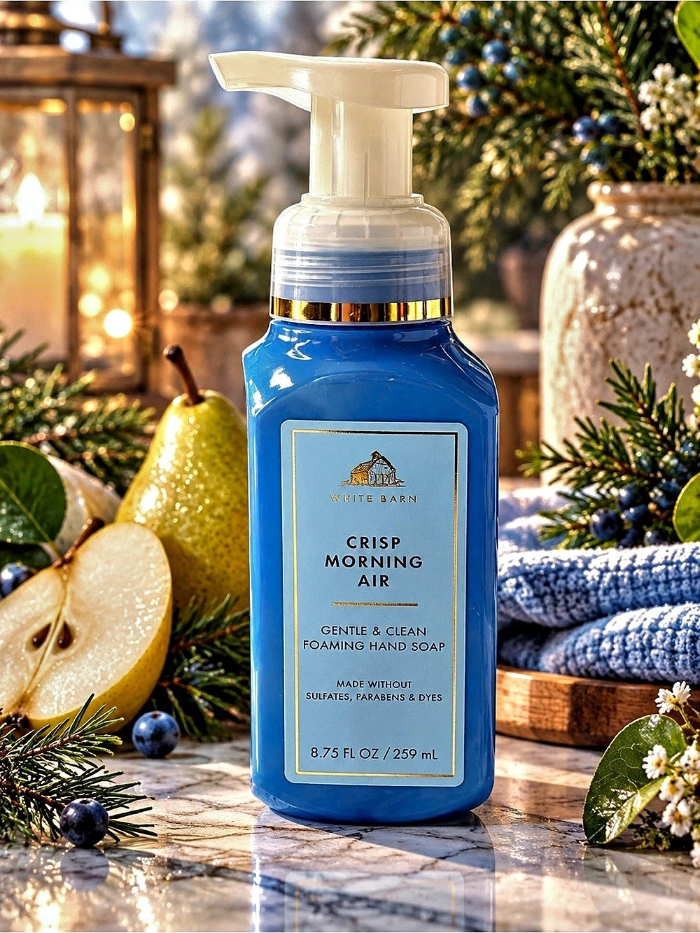 White Barn Crisp Morning Air Foaming Hand Soap 8.75 oz Bath & Body Works